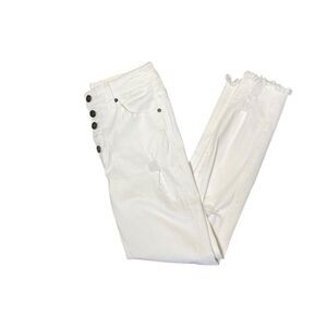 KanCan Estilo High Rise Ankle 5 Button Fly White Skinny Jean Women's Size 0